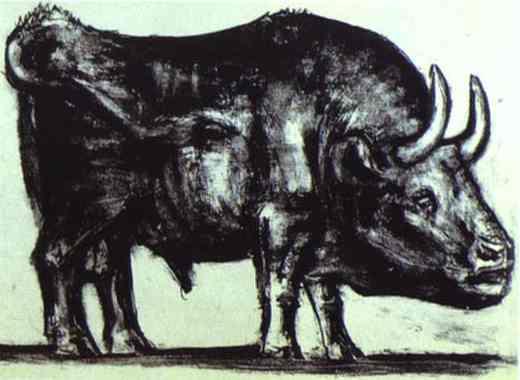 Picasso Bull, plate II 1945